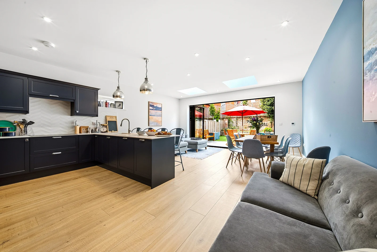 Professional kitchen photograph for a holiday let