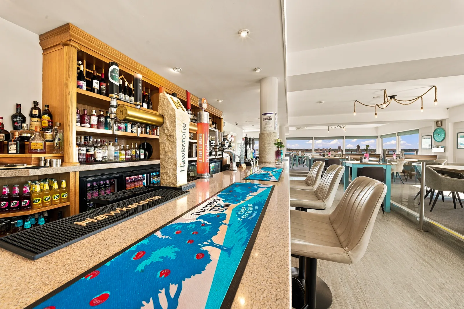 Bar detail and drinks display