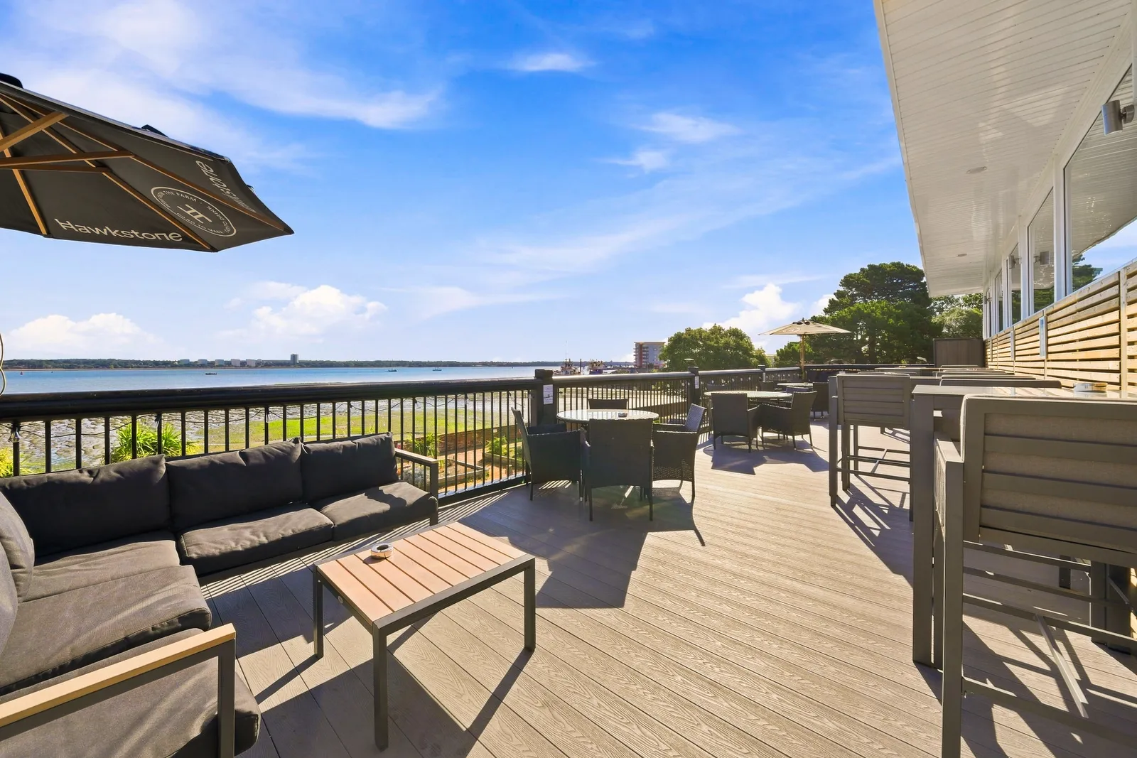 Terrace with waterfront outlook
